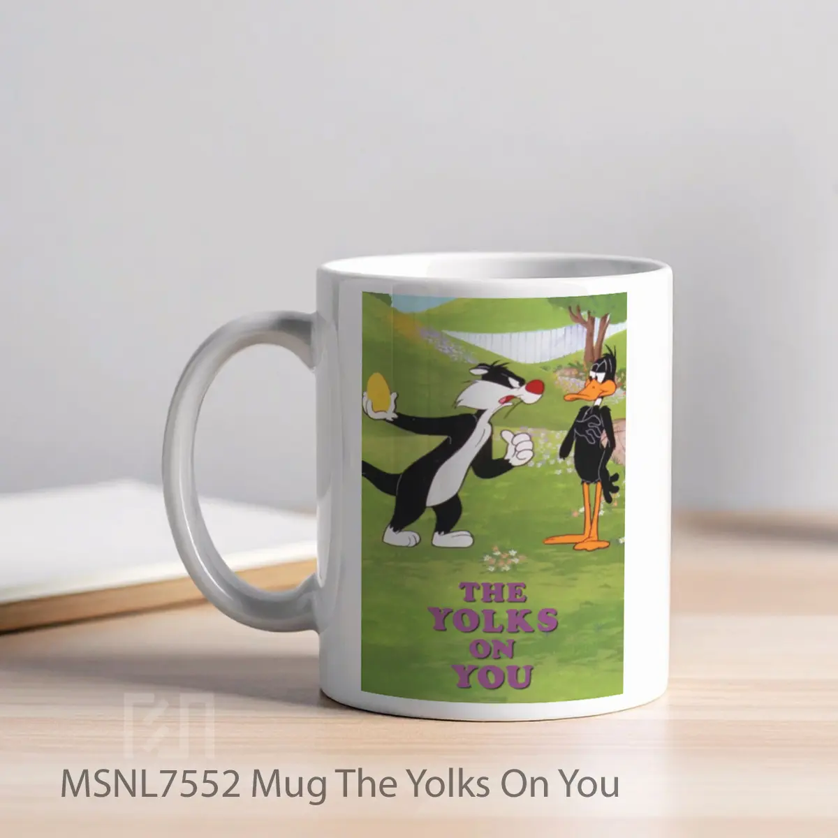 Mug The Yolks On You Gelas Keramik Tema Film MSNL7552 - Tampak Kiri