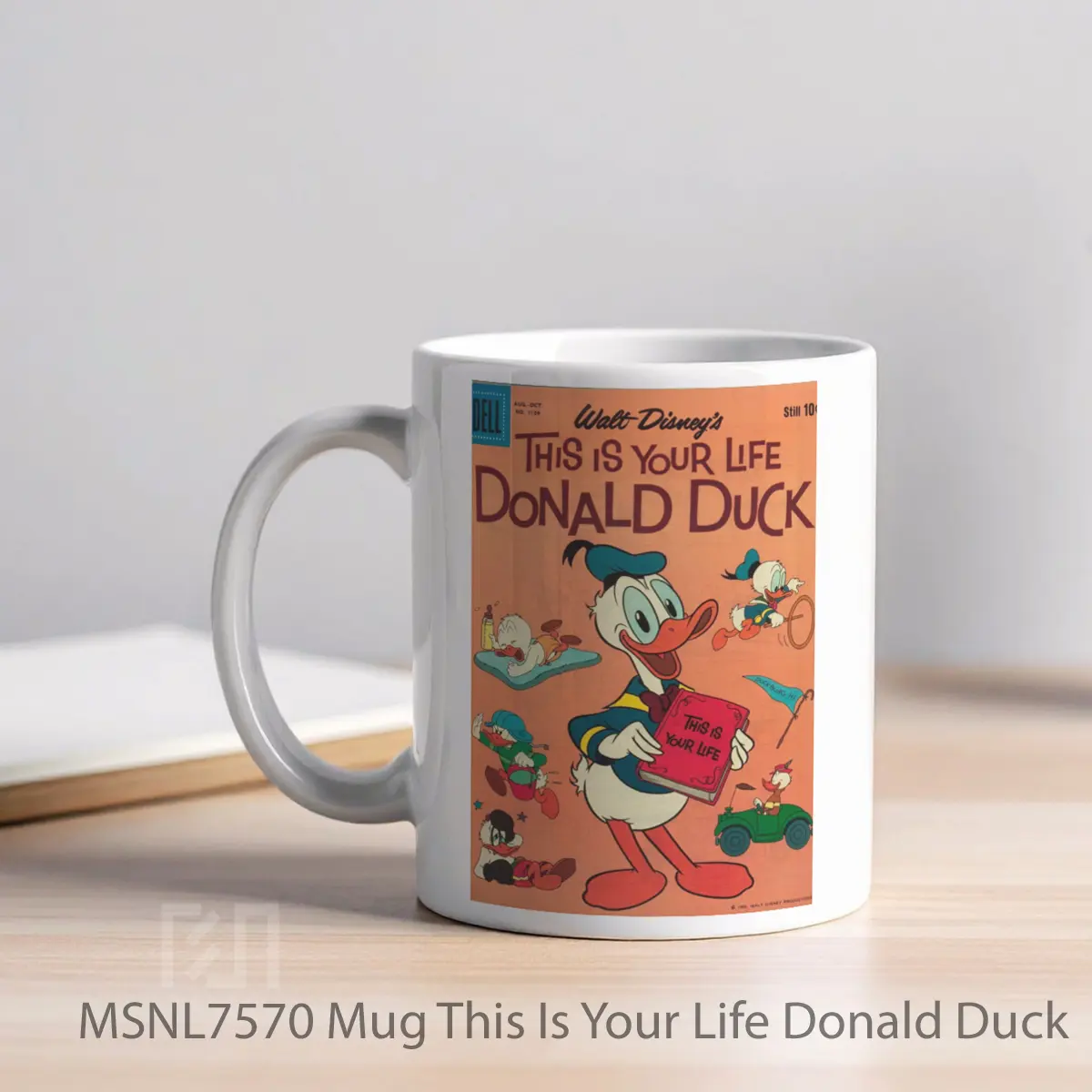 Mug This Is Your Life Donald Duck Gelas Keramik Tema Film MSNL7570 - Tampak Kiri