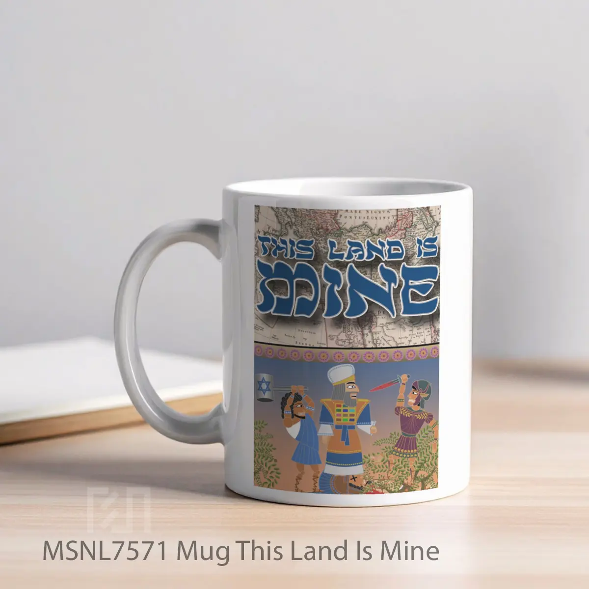 Mug This Land Is Mine Gelas Keramik Tema Film MSNL7571 - Tampak Kiri