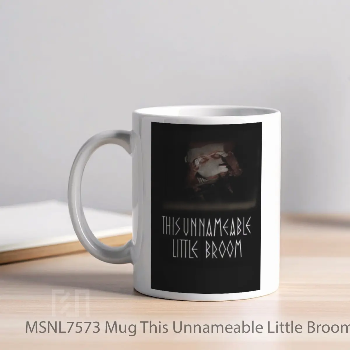 Mug This Unnameable Little Broom Gelas Keramik Tema Film MSNL7573 - Tampak Kiri