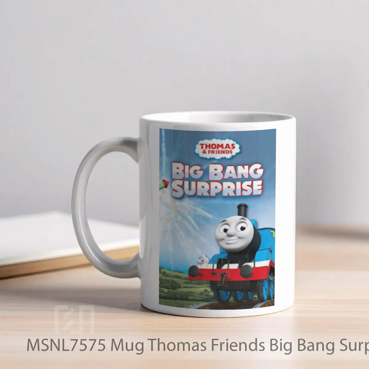 Mug Thomas Friends Big Bang Surprise Gelas Keramik Tema Film MSNL7575 - Tampak Kiri