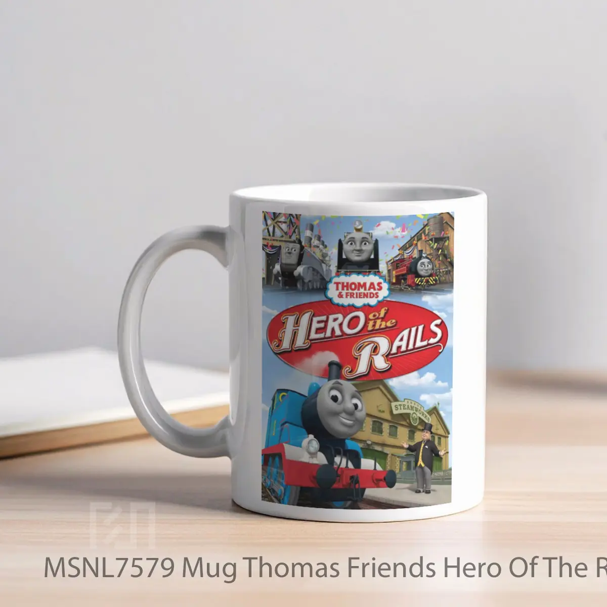 Mug Thomas Friends Hero Of The Rails The Movie Gelas Keramik Tema Film MSNL7579 - Tampak Kiri