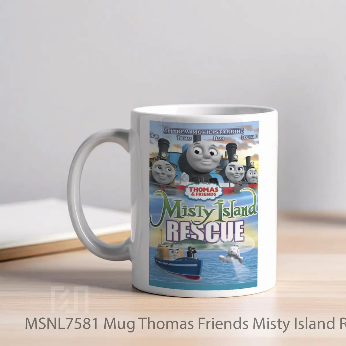Mug Thomas Friends Misty Island Rescue Gelas Keramik Tema Film MSNL7581 - Tampak Kiri