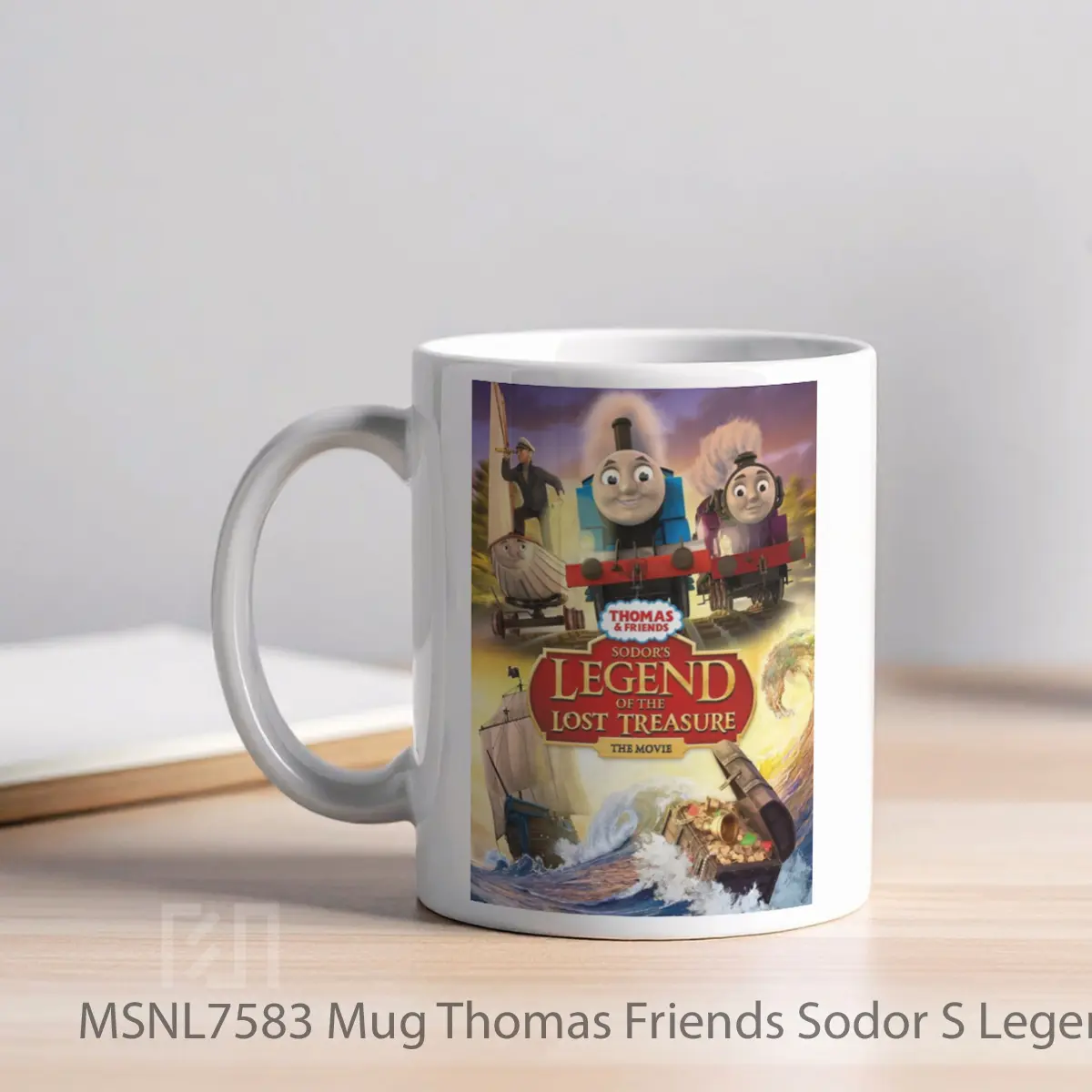 Mug Thomas Friends Sodor S Legend Of The Lost Treasure The Movie Gelas Keramik Tema Film MSNL7583 - Tampak Kiri