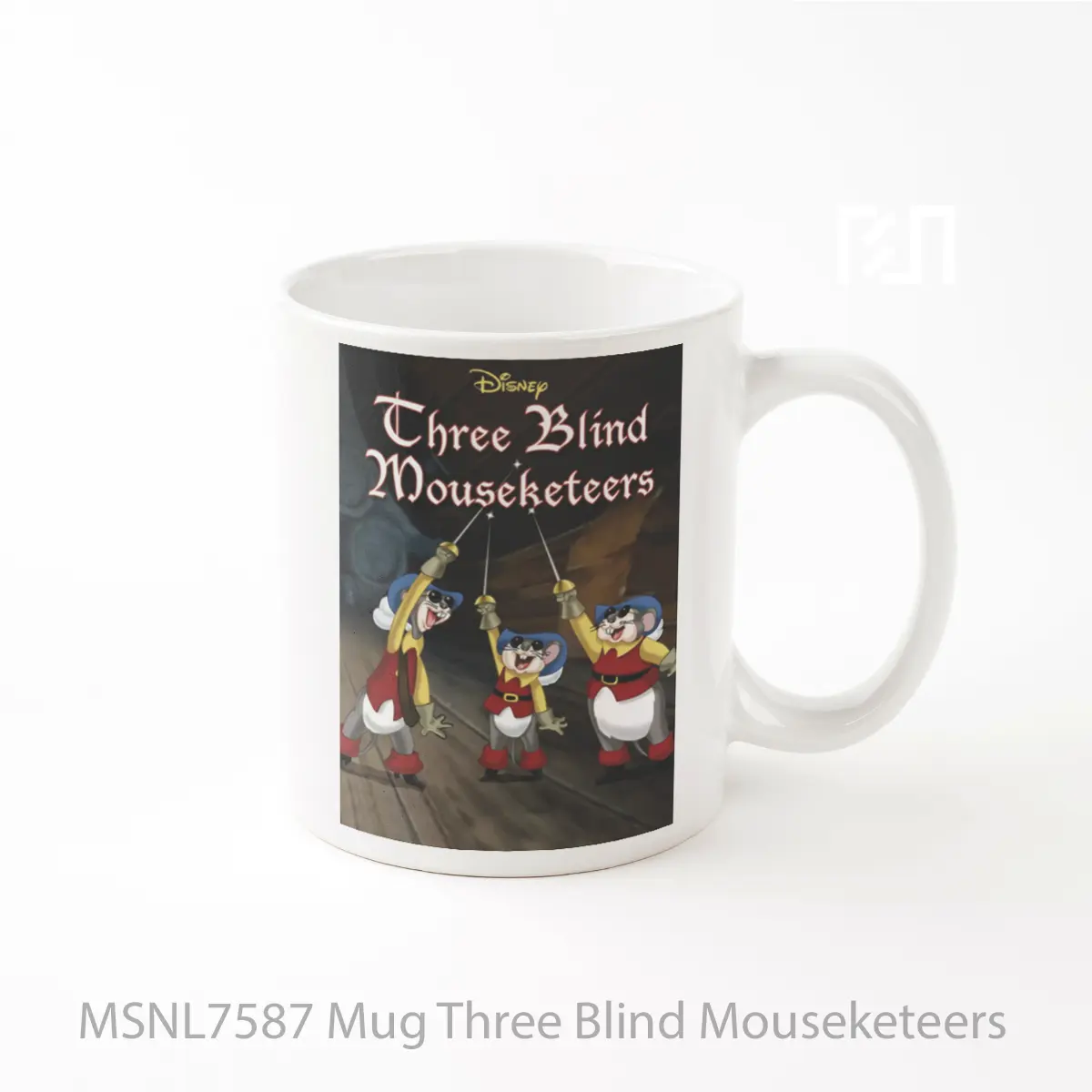Mug Three Blind Mouseketeers Gelas Keramik Tema Film MSNL7587