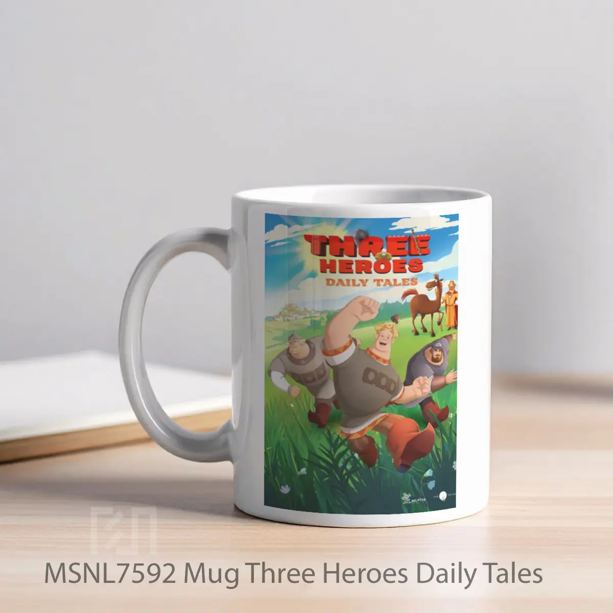 Mug Three Heroes Daily Tales Gelas Keramik Tema Film MSNL7592 - Tampak Kiri