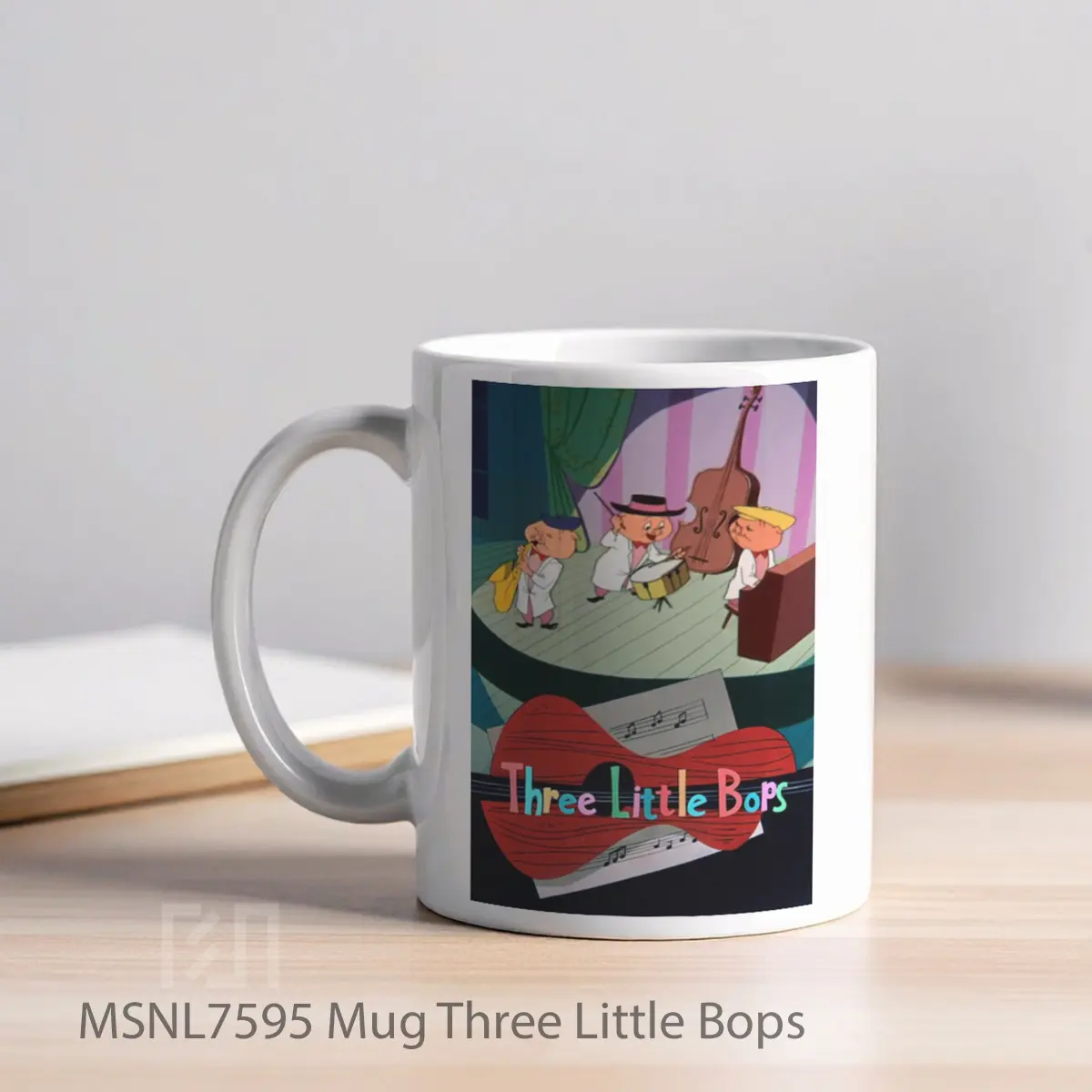 Mug Three Little Bops Gelas Keramik Tema Film MSNL7595 - Tampak Kiri