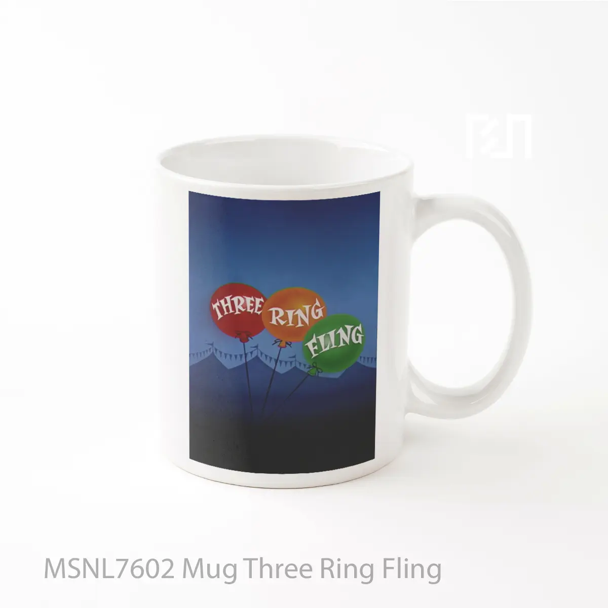 Mug Three Ring Fling Gelas Keramik Tema Film MSNL7602