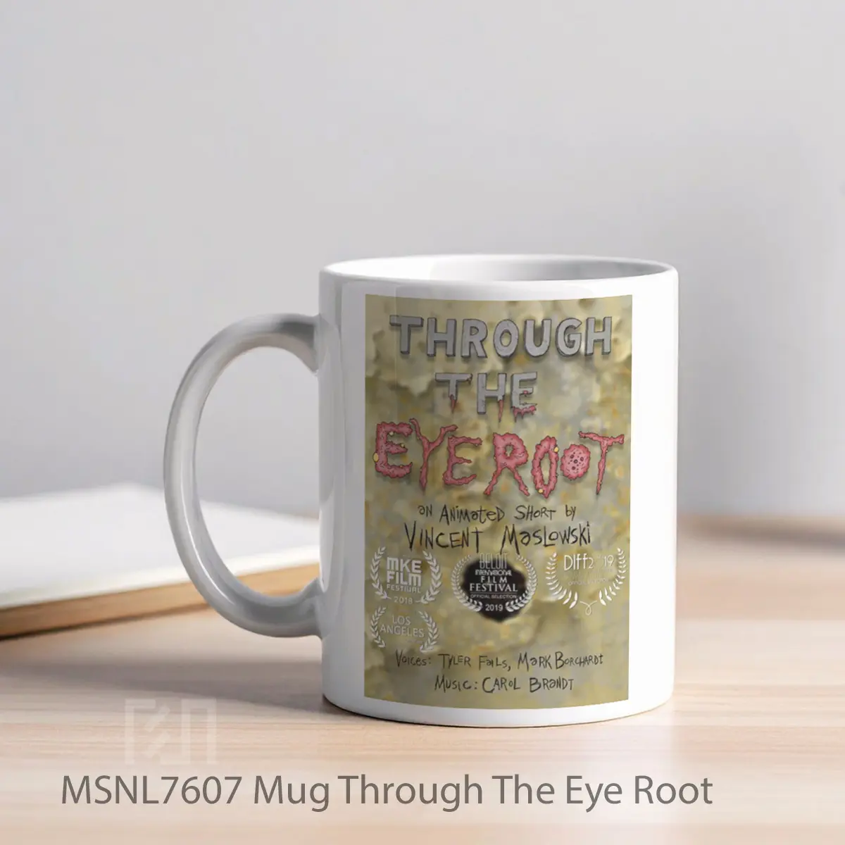 Mug Through The Eye Root Gelas Keramik Tema Film MSNL7607 - Tampak Kiri