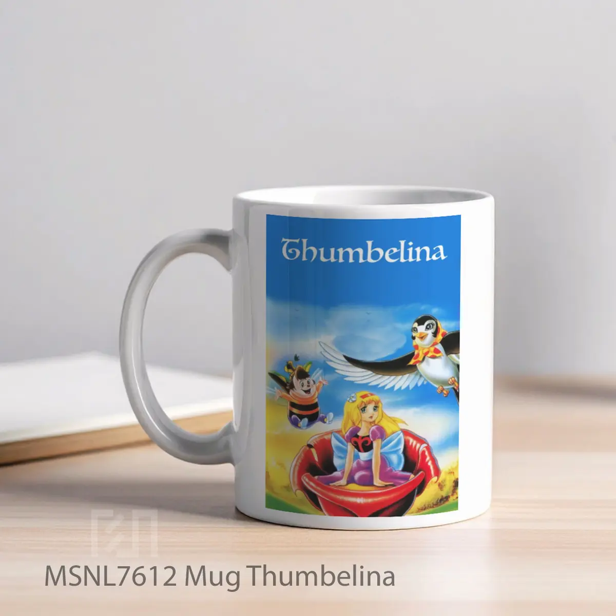 Mug Thumbelina Gelas Keramik Tema Film MSNL7612 - Tampak Kiri
