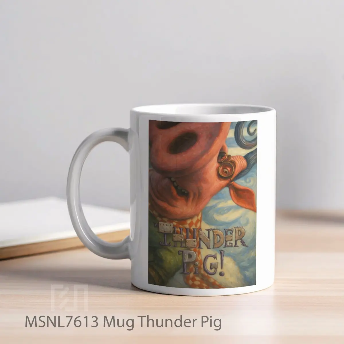 Mug Thunder Pig Gelas Keramik Tema Film MSNL7613 - Tampak Kiri