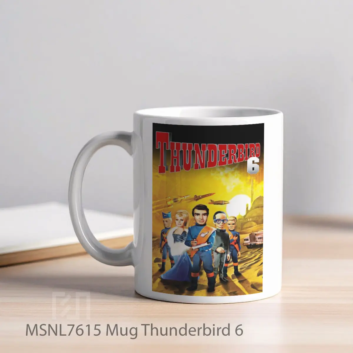 Mug Thunderbird 6 Gelas Keramik Tema Film MSNL7615 - Tampak Kiri