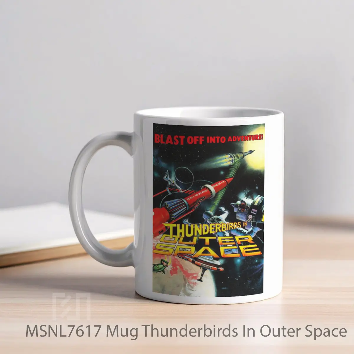 Mug Thunderbirds In Outer Space Gelas Keramik Tema Film MSNL7617 - Tampak Kiri