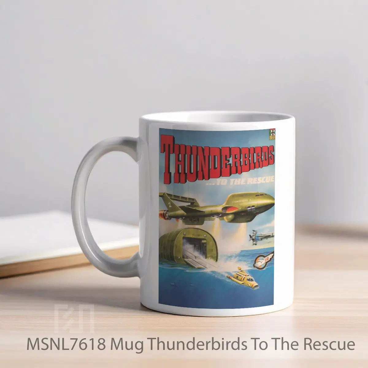 Mug Thunderbirds To The Rescue Gelas Keramik Tema Film MSNL7618 - Tampak Kiri