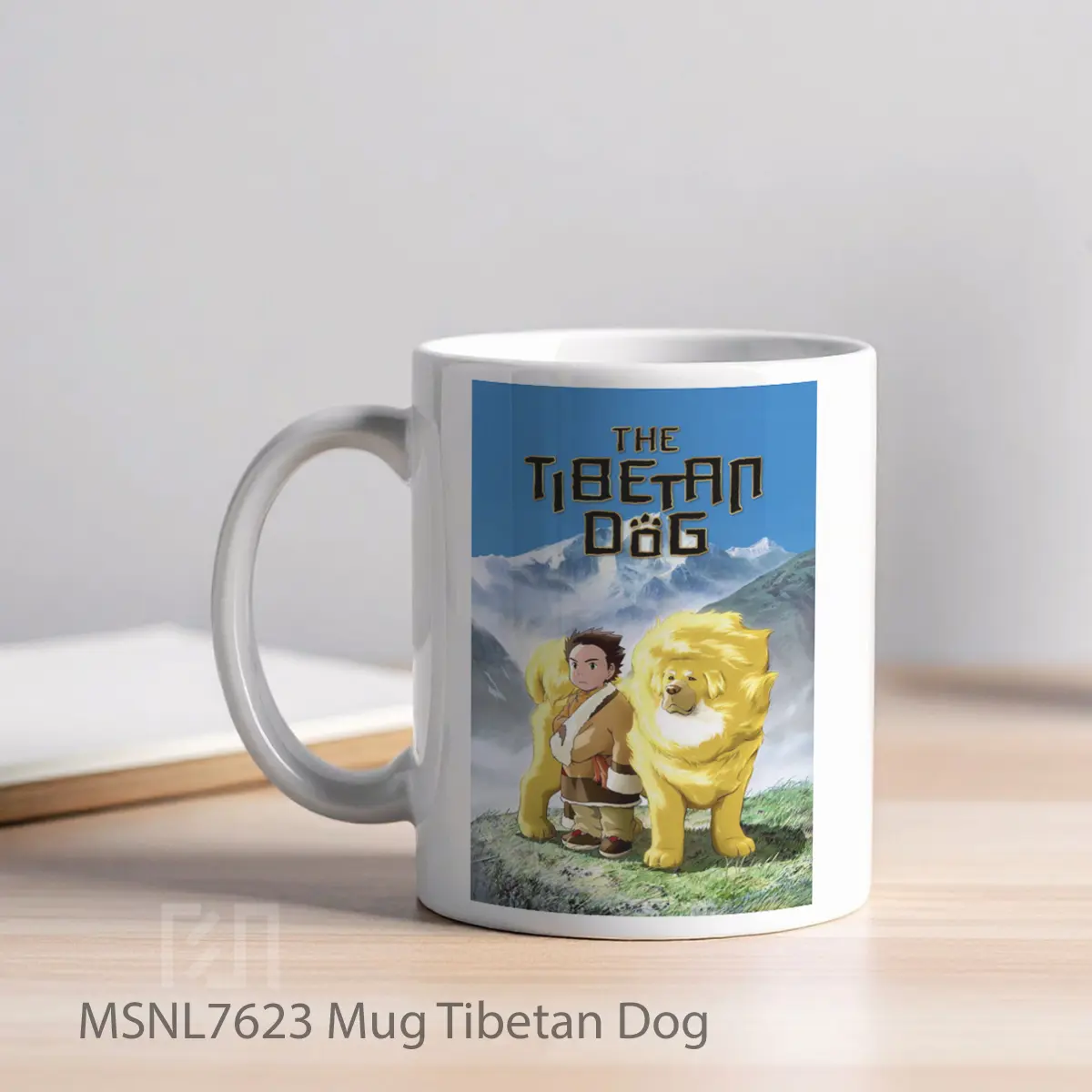 Mug Tibetan Dog Gelas Keramik Tema Film MSNL7623 - Tampak Kiri