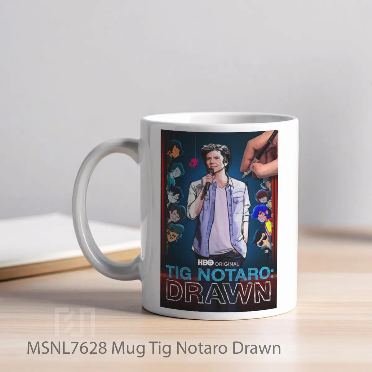 Mug Tig Notaro Drawn Gelas Keramik Tema Film MSNL7628 - Tampak Kiri