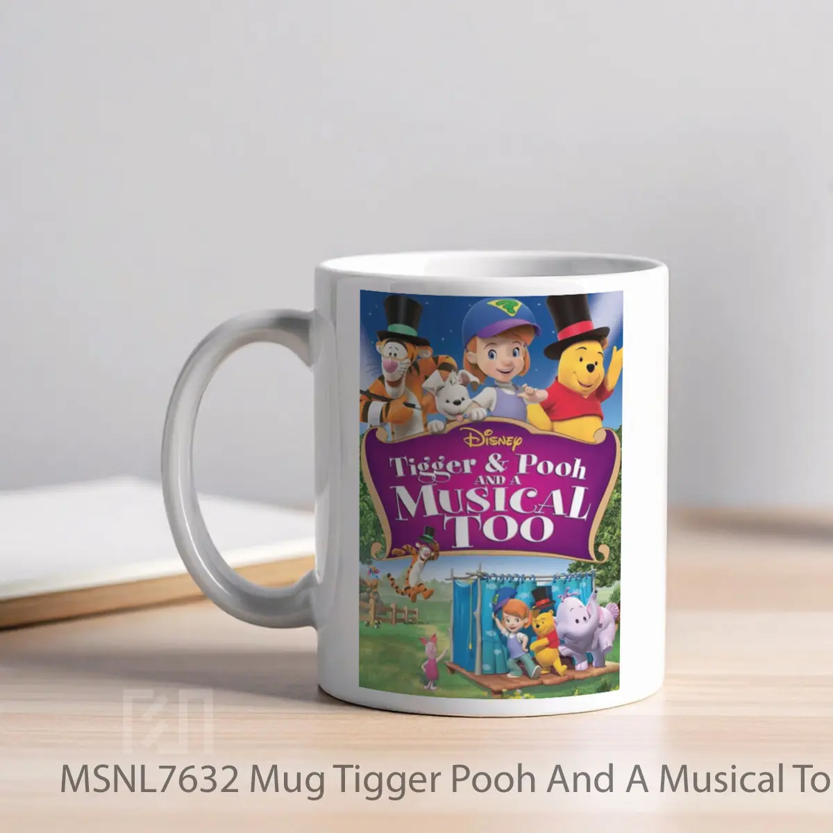 Mug Tigger Pooh And A Musical Too Gelas Keramik Tema Film MSNL7632 - Tampak Kiri