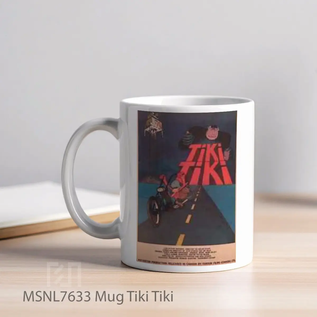 Mug Tiki Tiki Gelas Keramik Tema Film MSNL7633 - Tampak Kiri