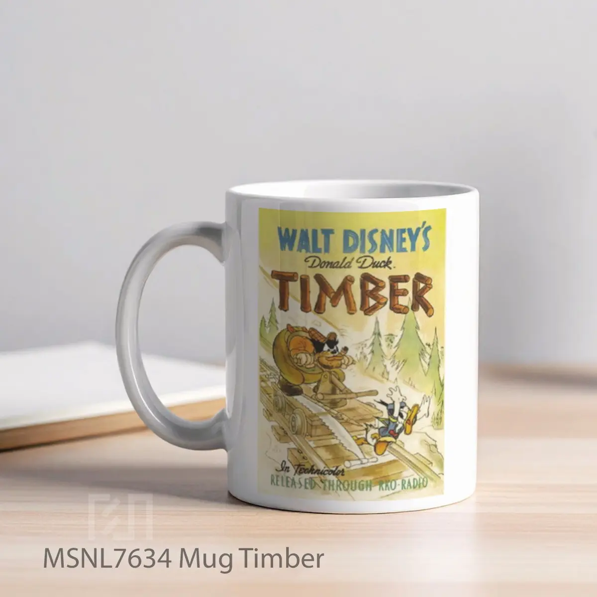 Mug Timber Gelas Keramik Tema Film MSNL7634 - Tampak Kiri