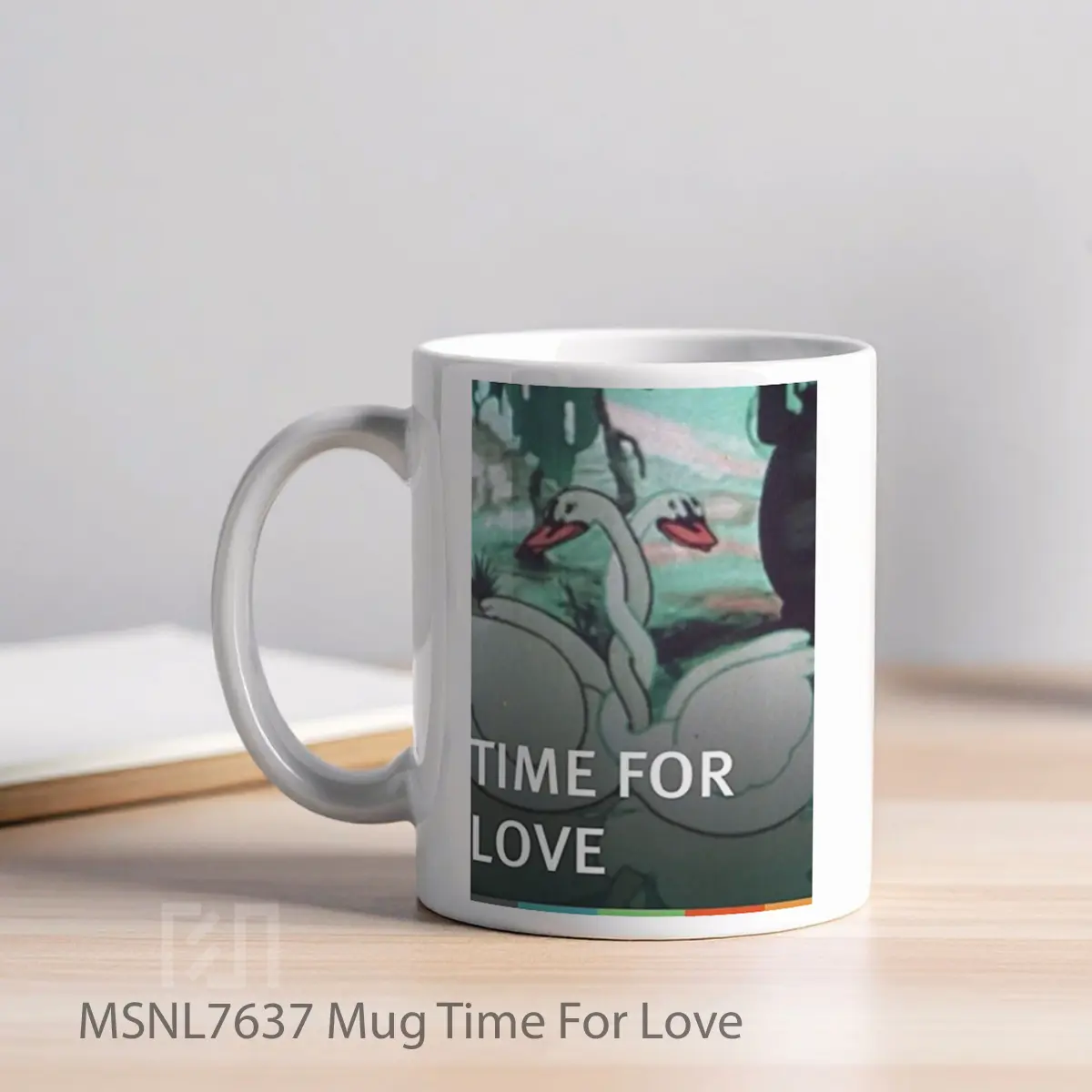 Mug Time For Love Gelas Keramik Tema Film MSNL7637 - Tampak Kiri
