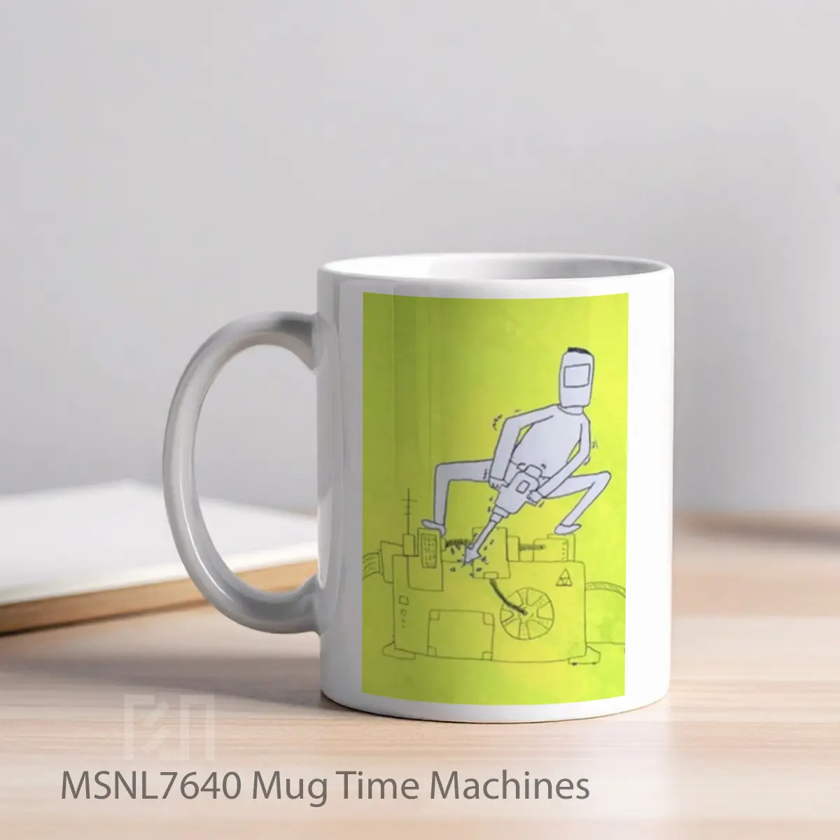 Mug Time Machines Gelas Keramik Tema Film MSNL7640 - Tampak Kiri