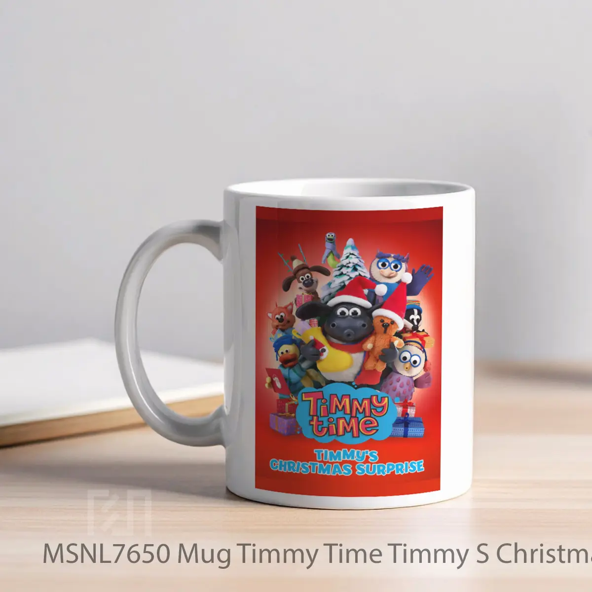 Mug Timmy Time Timmy S Christmas Surprise Gelas Keramik Tema Film MSNL7650 - Tampak Kiri