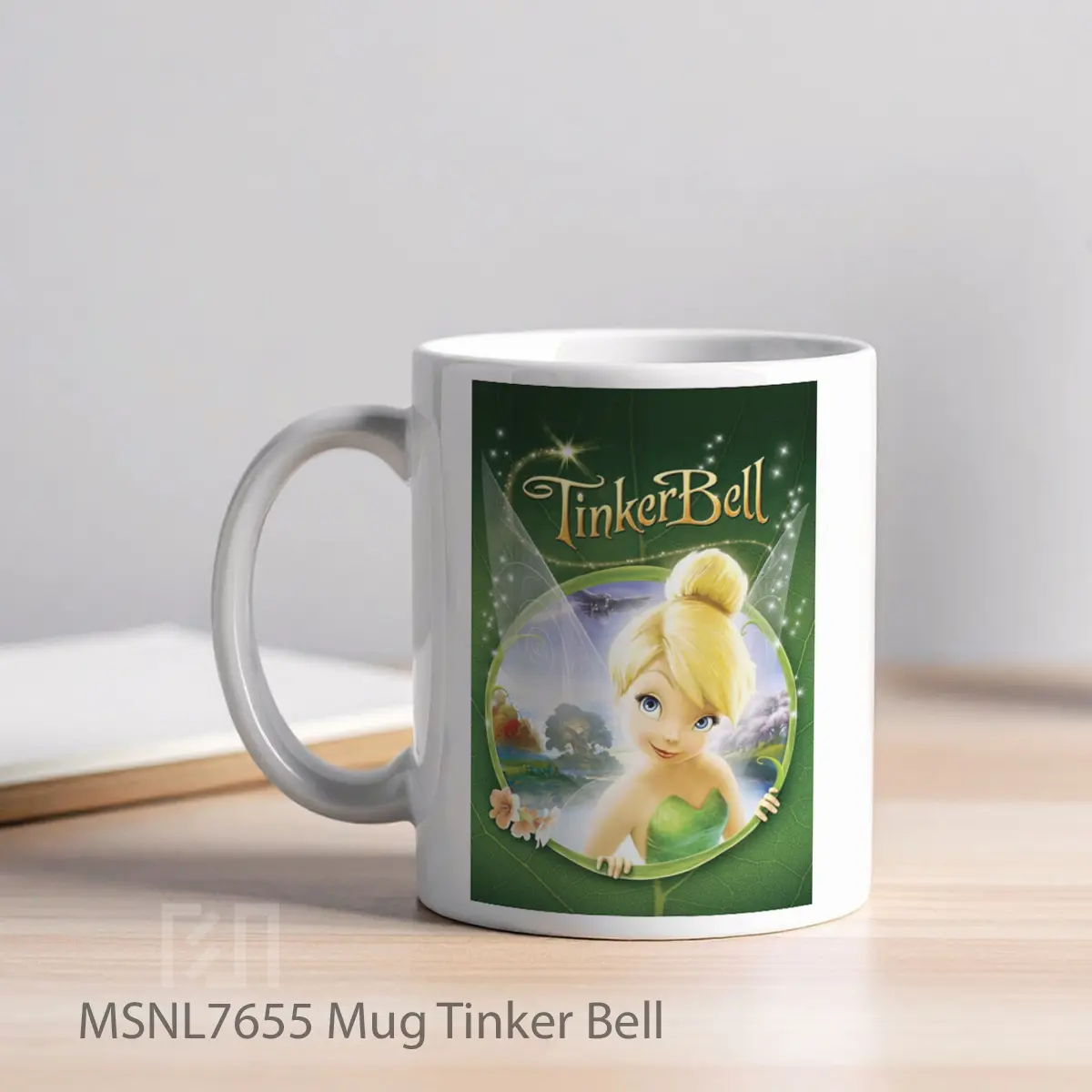 Mug Tinker Bell Gelas Keramik Tema Film MSNL7655 - Tampak Kiri