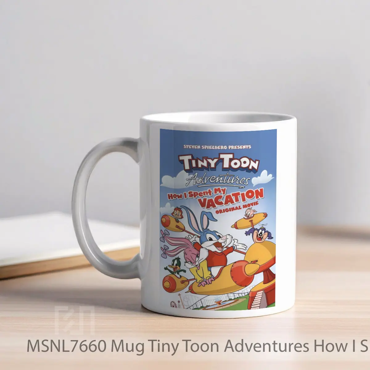 Mug Tiny Toon Adventures How I Spent My Vacation Gelas Keramik Tema Film MSNL7660 - Tampak Kiri