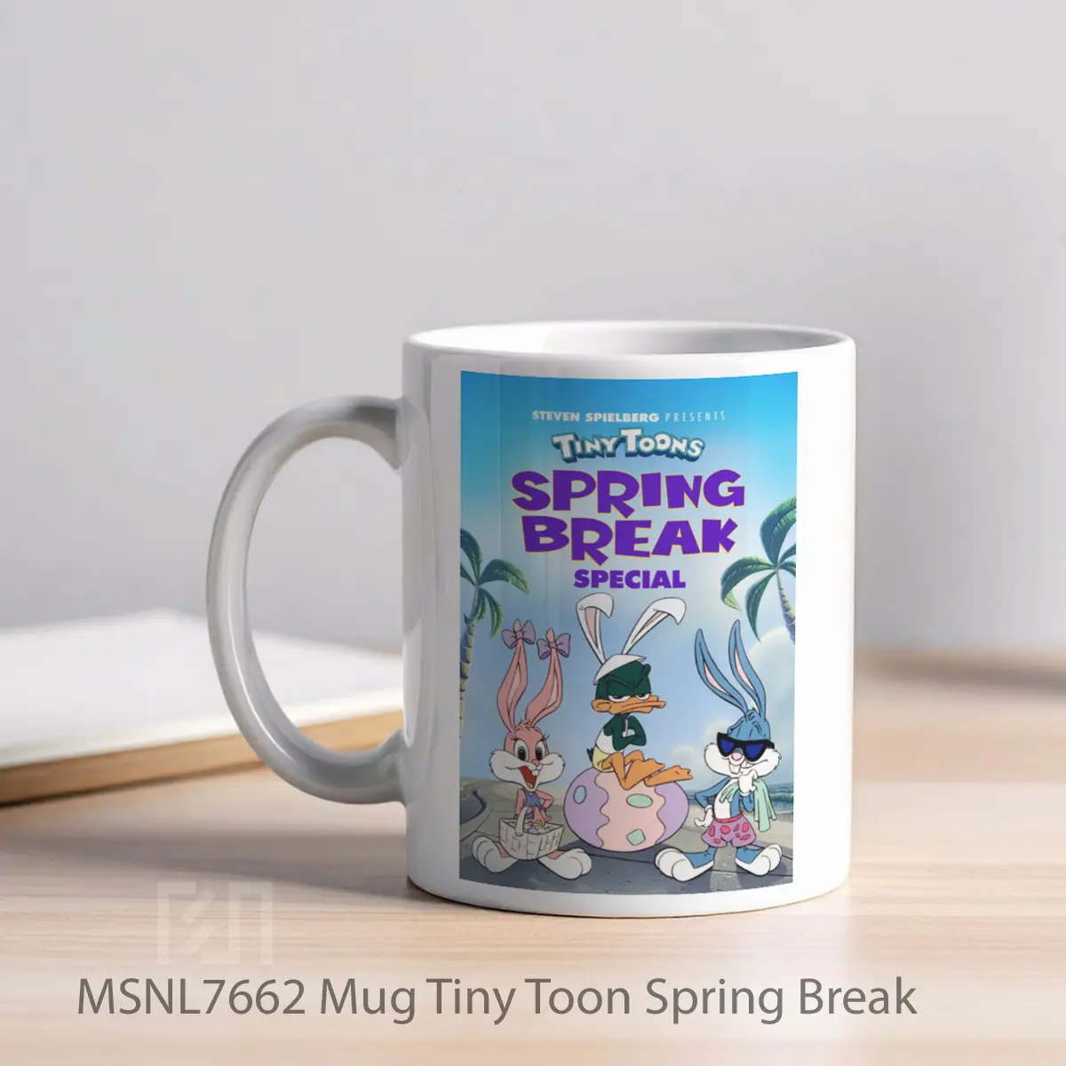 Mug Tiny Toon Spring Break Gelas Keramik Tema Film MSNL7662 - Tampak Kiri