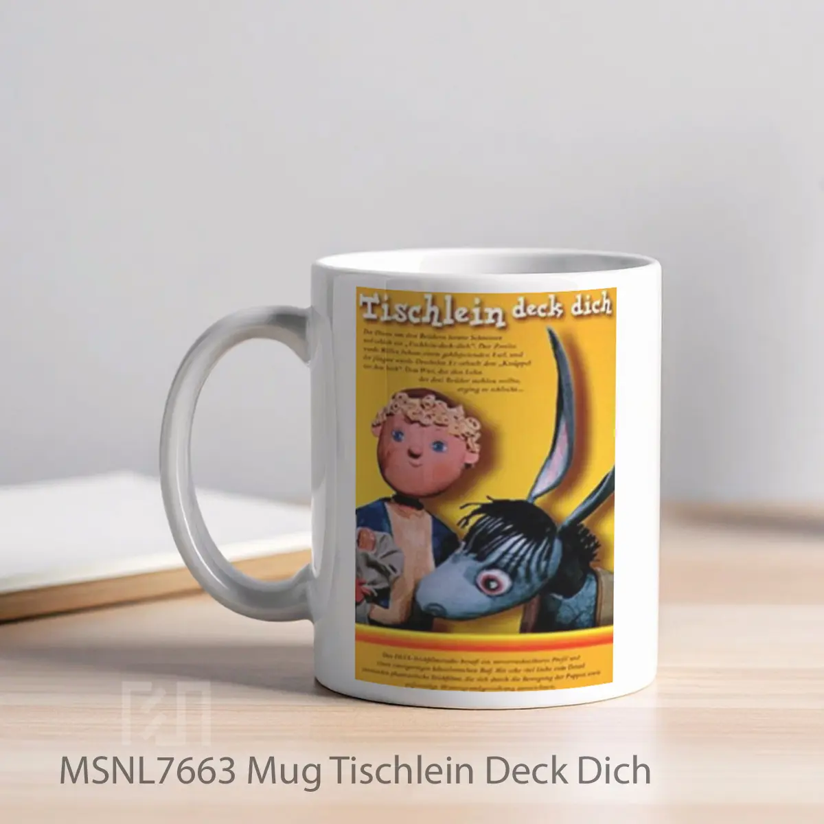 Mug Tischlein Deck Dich Gelas Keramik Tema Film MSNL7663 - Tampak Kiri