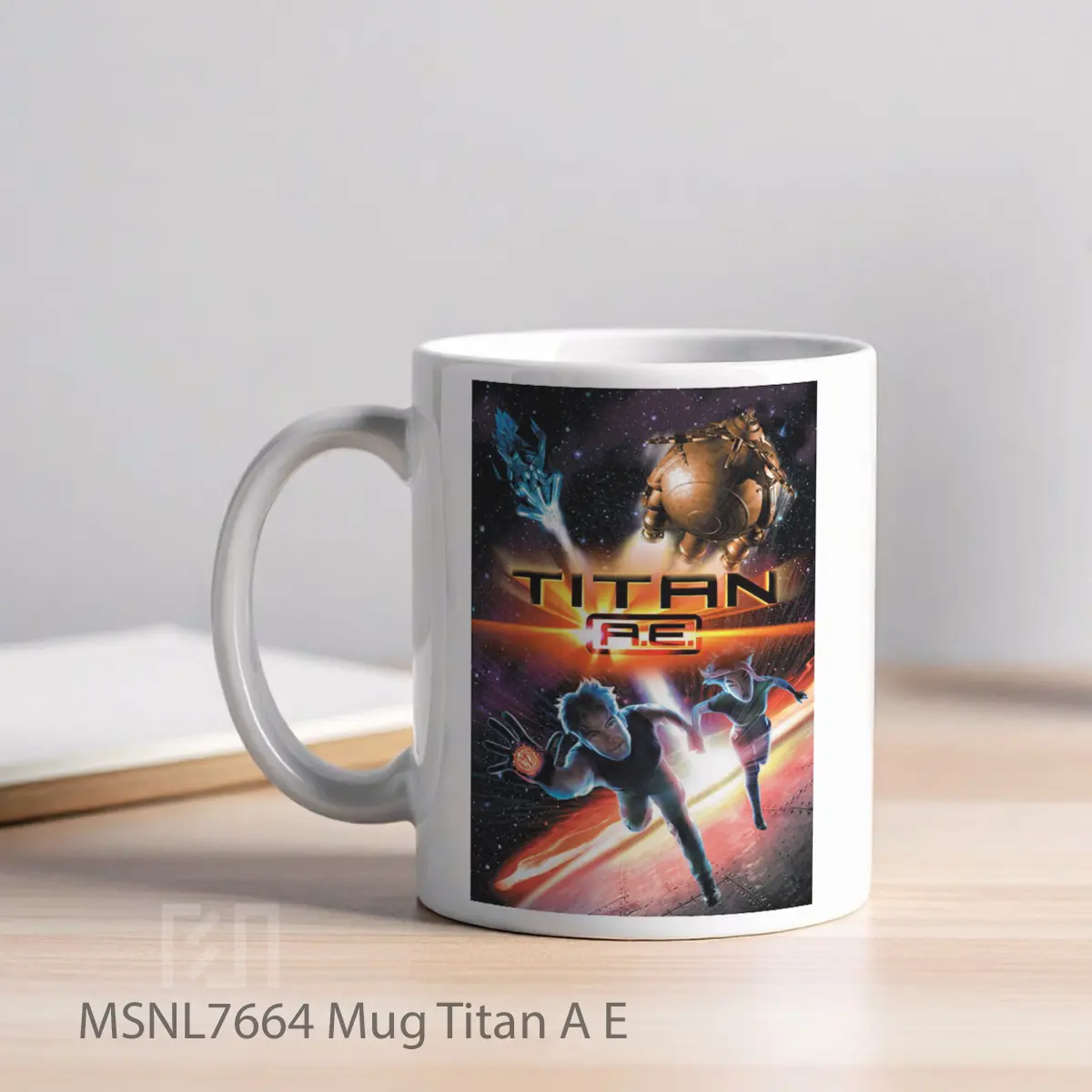 Mug Titan A E Gelas Keramik Tema Film MSNL7664 - Tampak Kiri