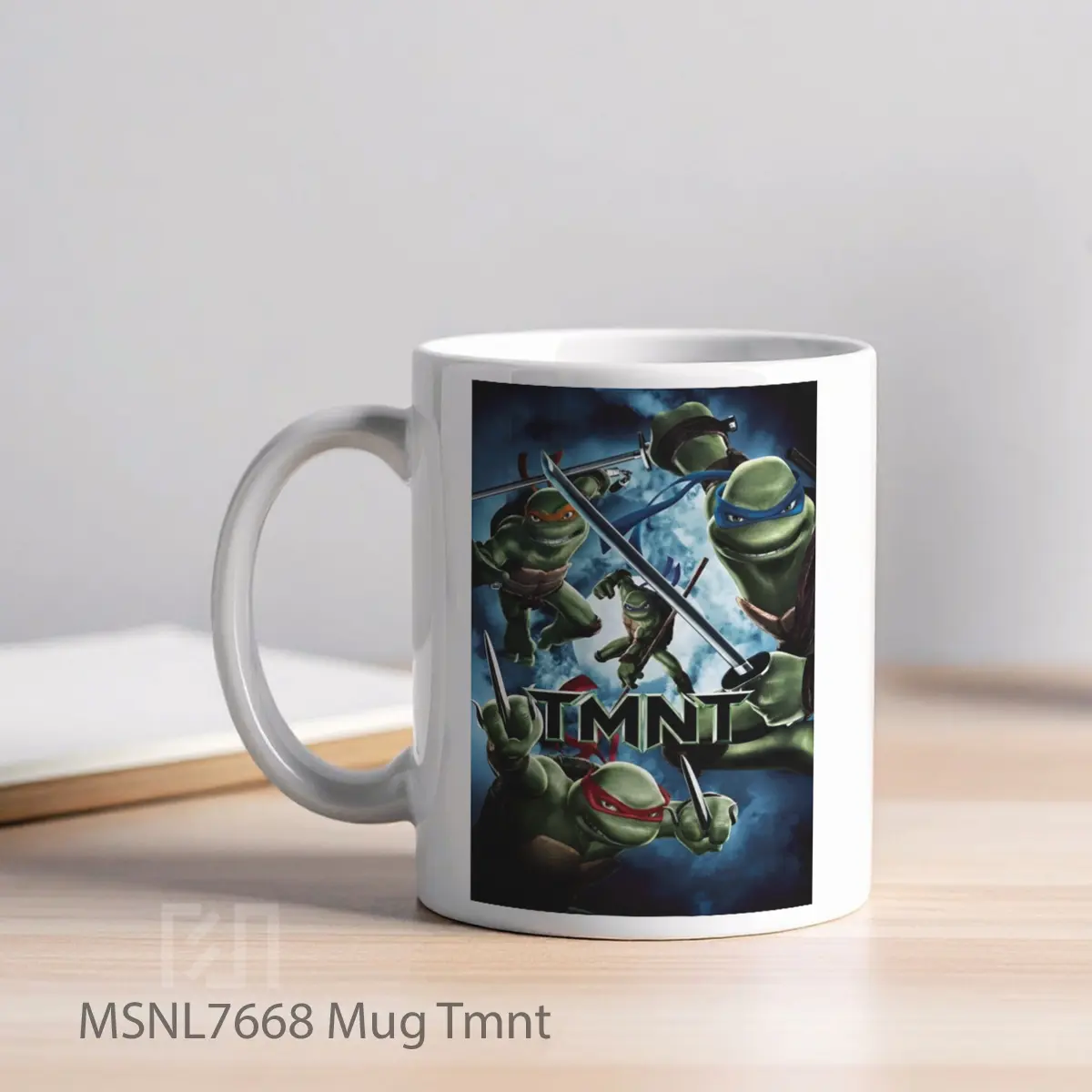 Mug Tmnt Gelas Keramik Tema Film MSNL7668 - Tampak Kiri