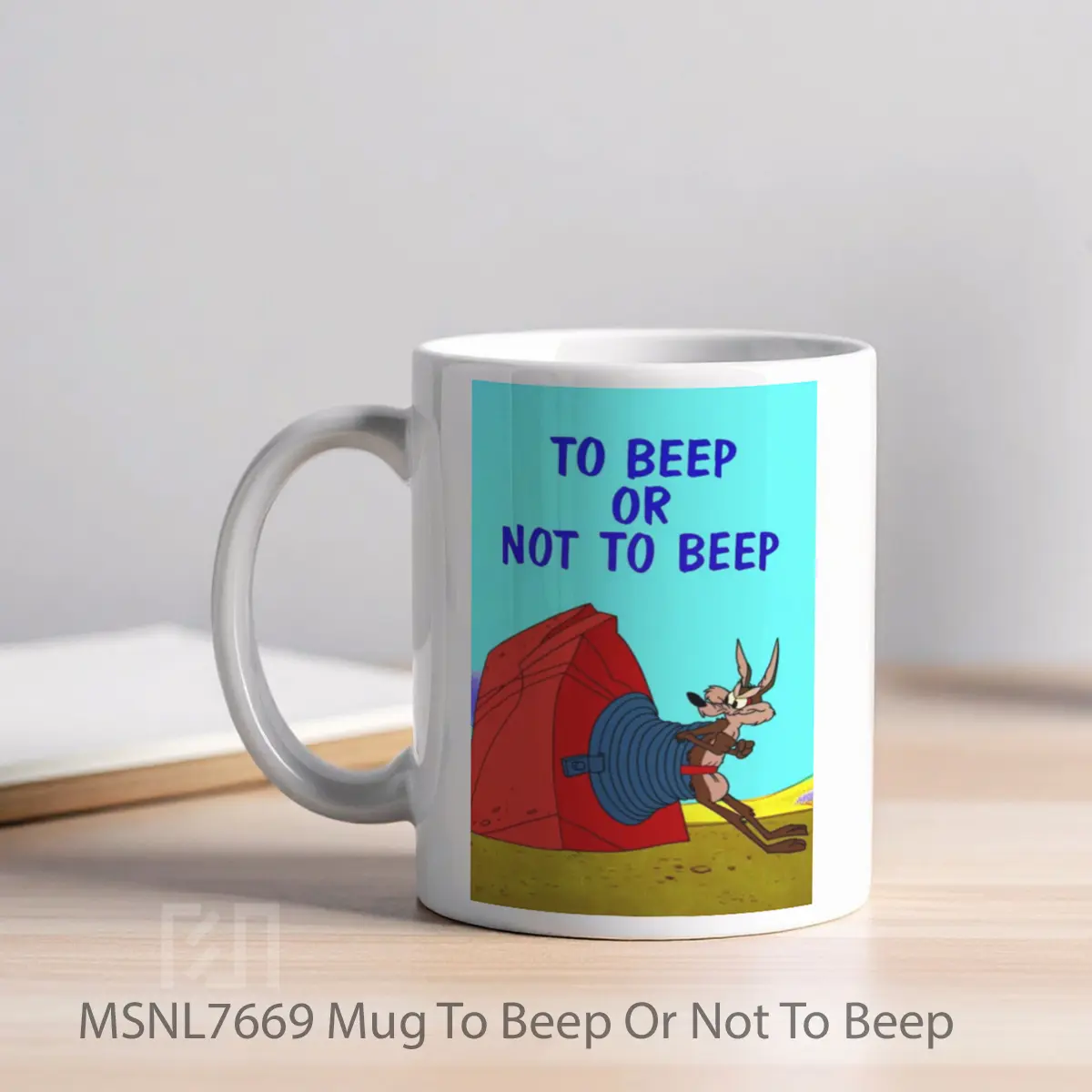 Mug To Beep Or Not To Beep Gelas Keramik Tema Film MSNL7669 - Tampak Kiri