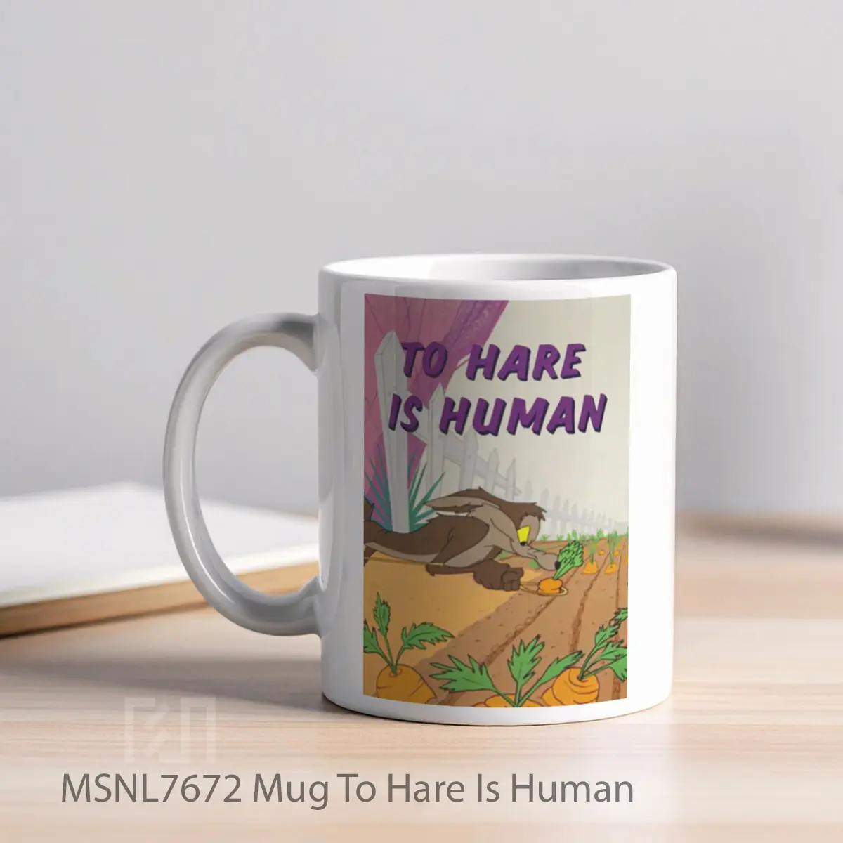 Mug To Hare Is Human Gelas Keramik Tema Film MSNL7672 - Tampak Kiri