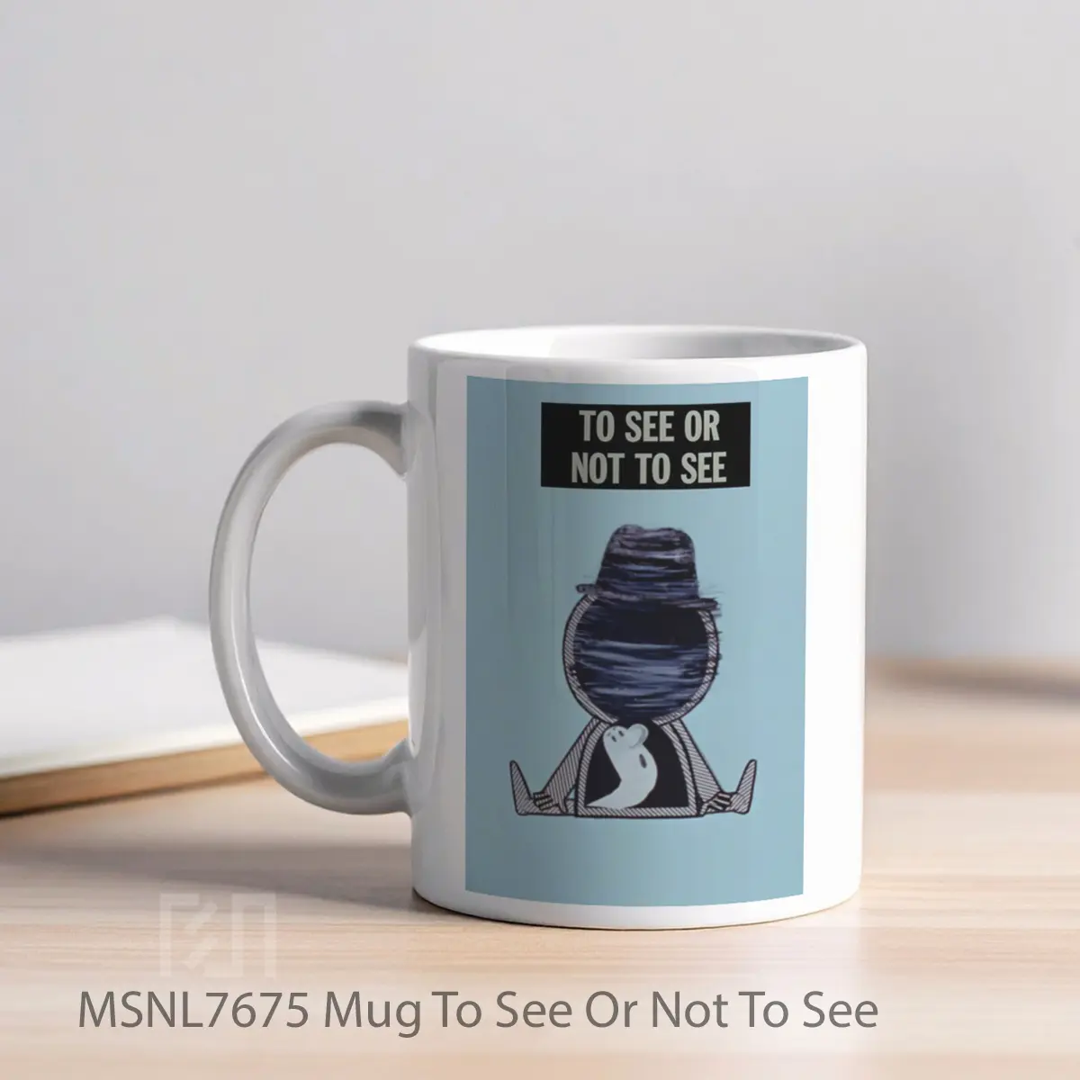 Mug To See Or Not To See Gelas Keramik Tema Film MSNL7675 - Tampak Kiri