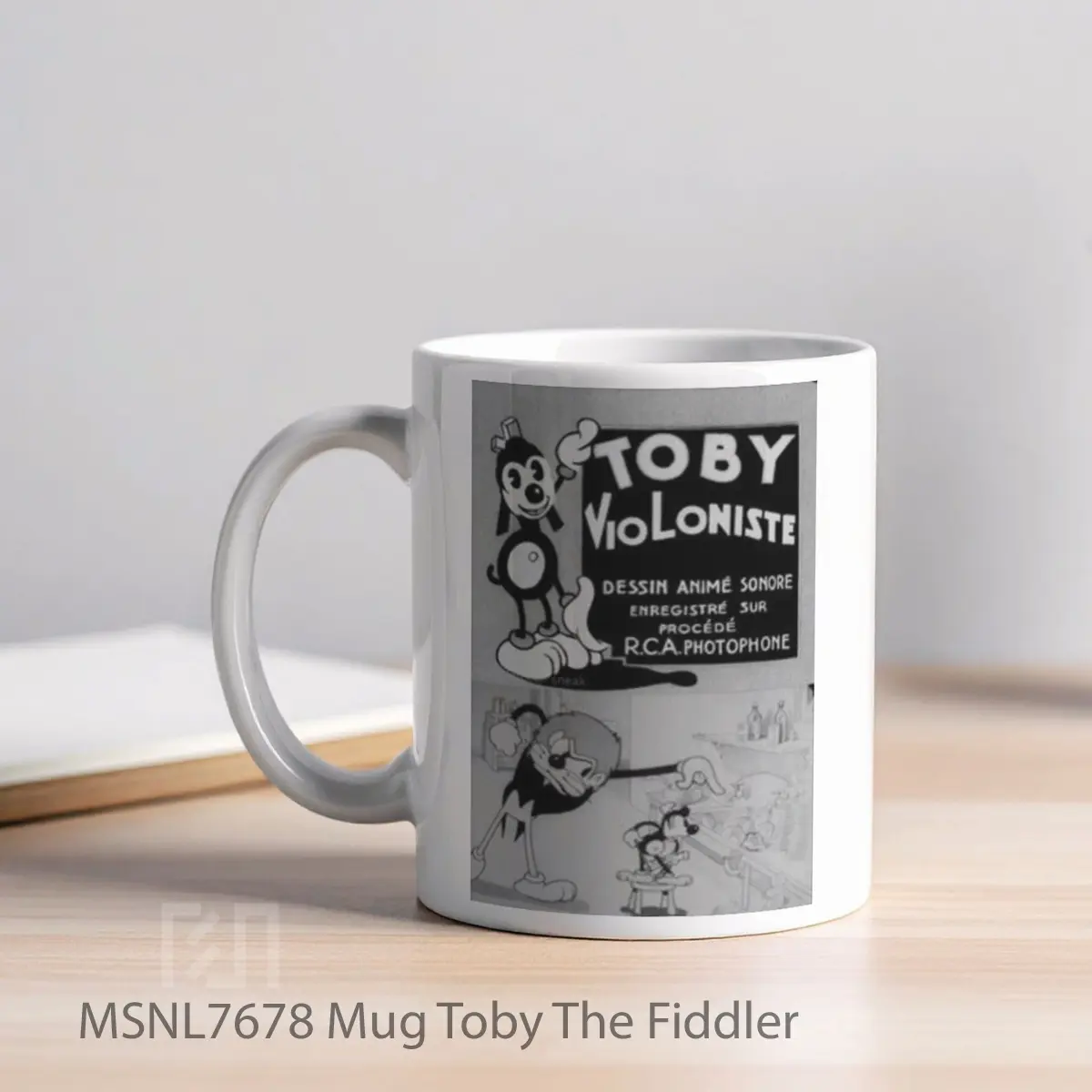 Mug Toby The Fiddler Gelas Keramik Tema Film MSNL7678 - Tampak Kiri