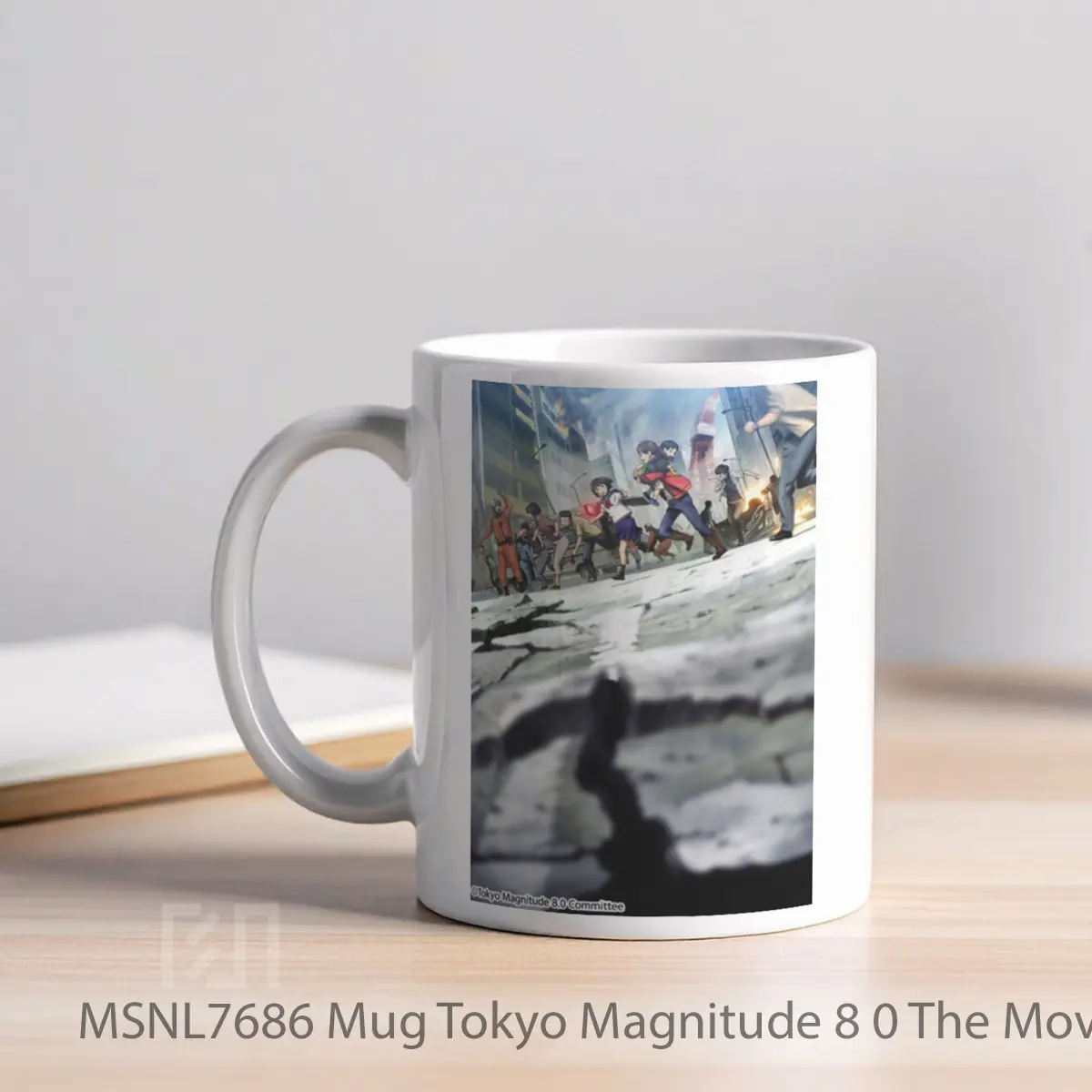 Mug Tokyo Magnitude 8 0 The Movie Gelas Keramik Tema Film MSNL7686 - Tampak Kiri