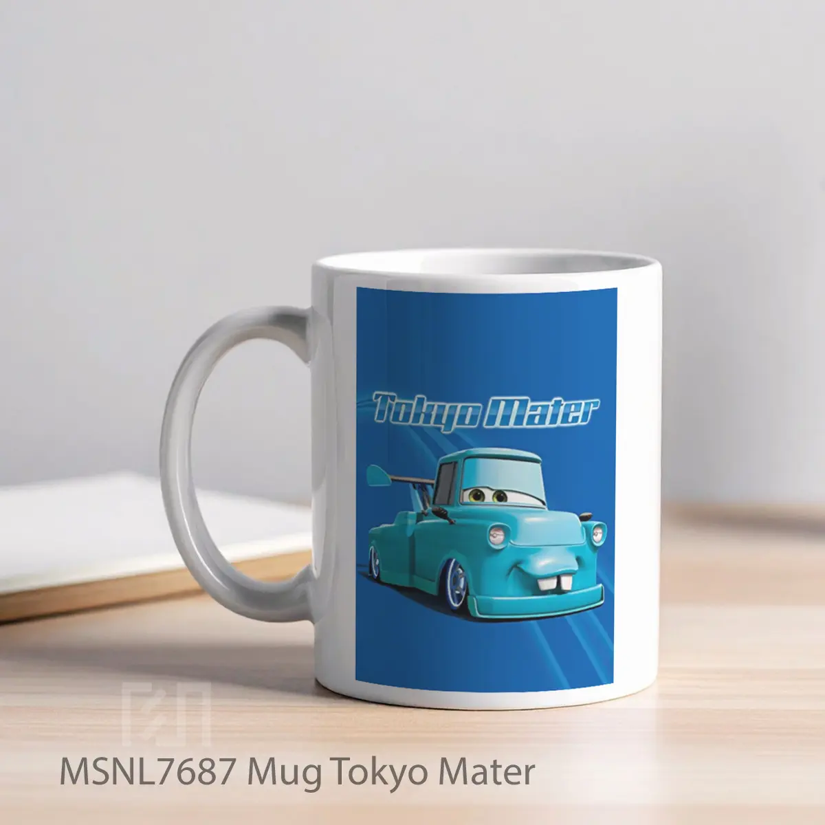 Mug Tokyo Mater Gelas Keramik Tema Film MSNL7687 - Tampak Kiri