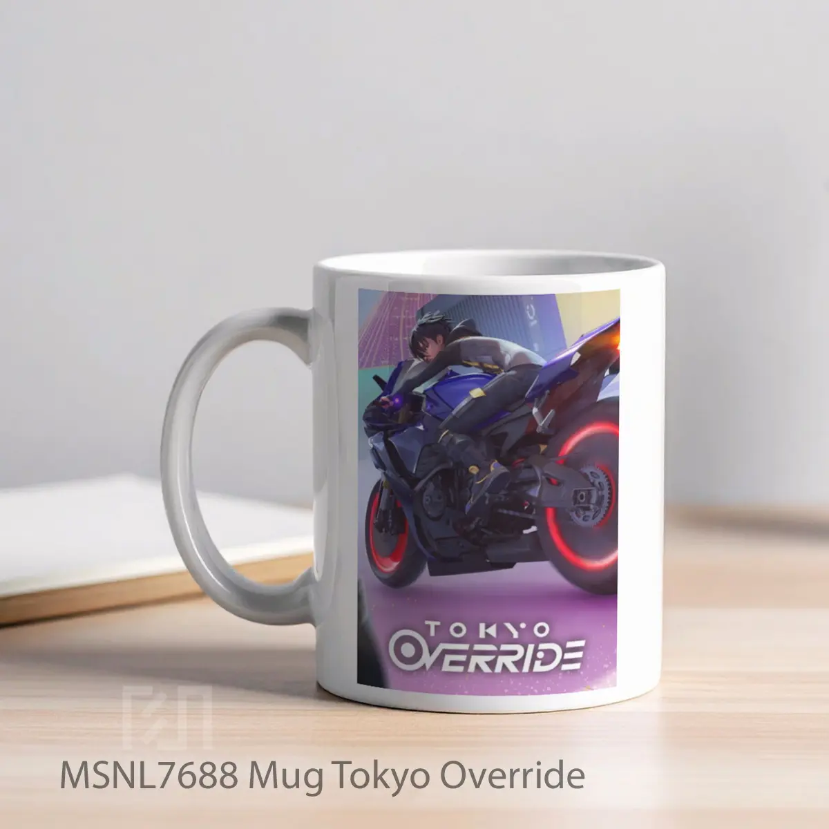 Mug Tokyo Override Gelas Keramik Tema Film MSNL7688 - Tampak Kiri