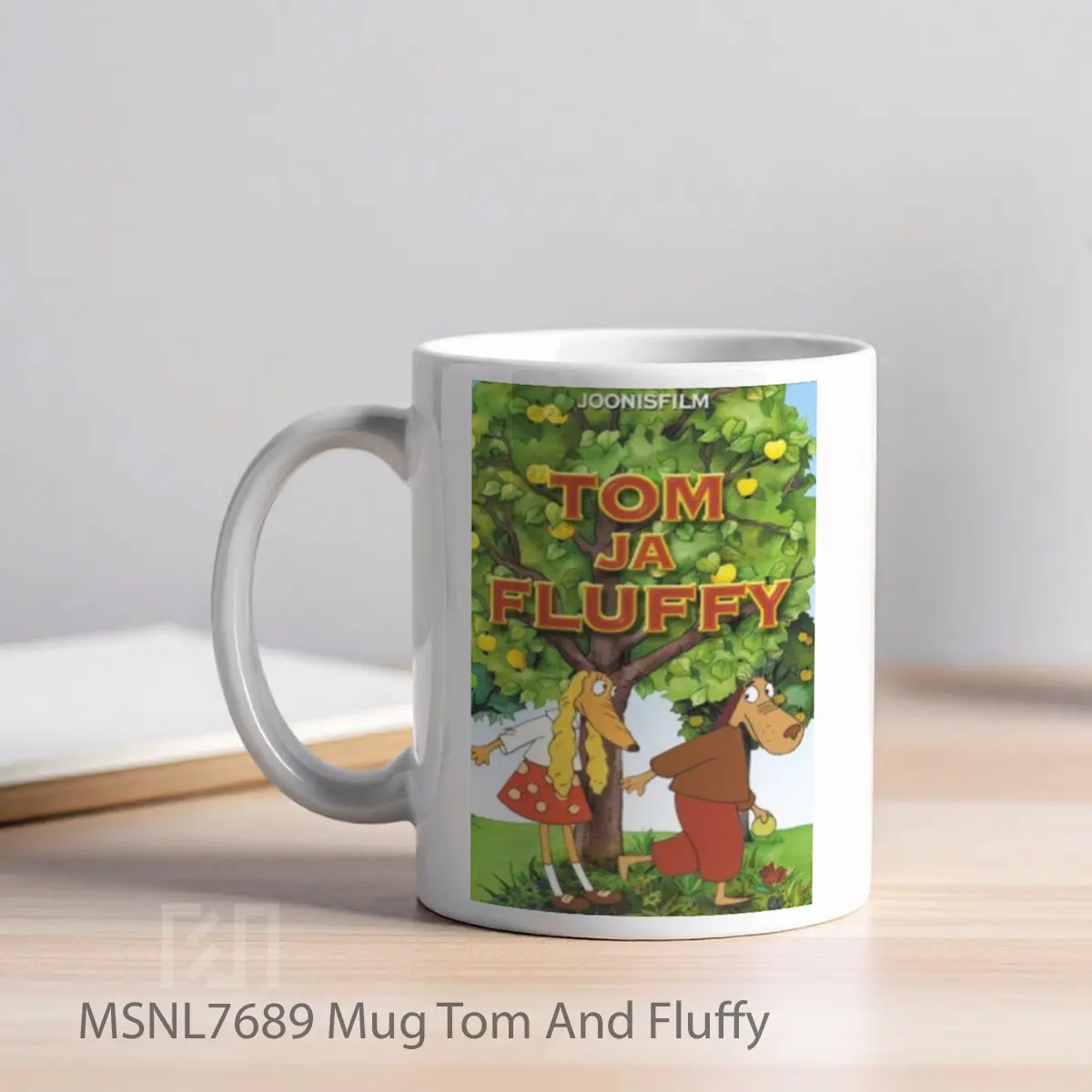 Mug Tom And Fluffy Gelas Keramik Tema Film MSNL7689 - Tampak Kiri