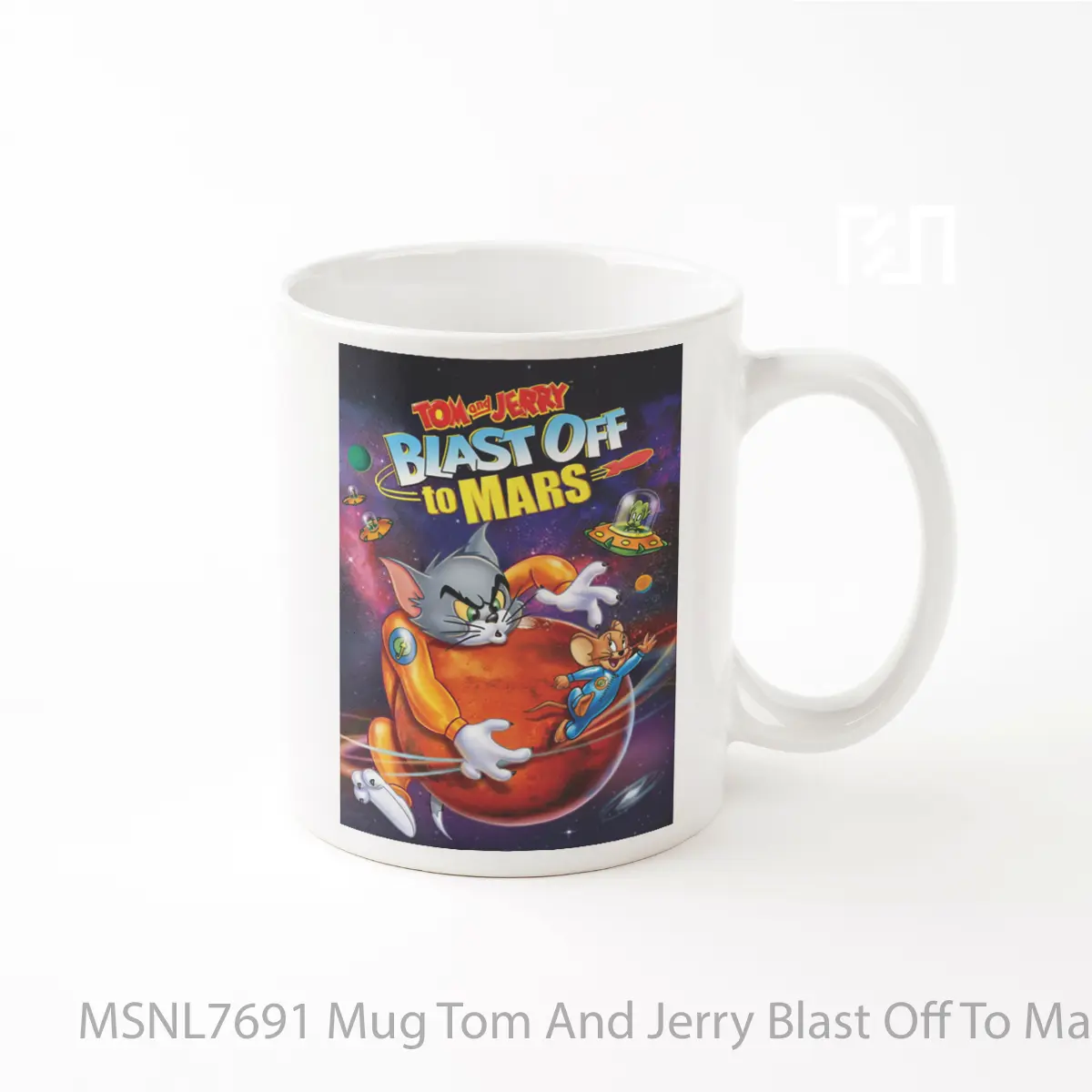 Mug Tom And Jerry Blast Off To Mars Gelas Keramik Tema Film MSNL7691