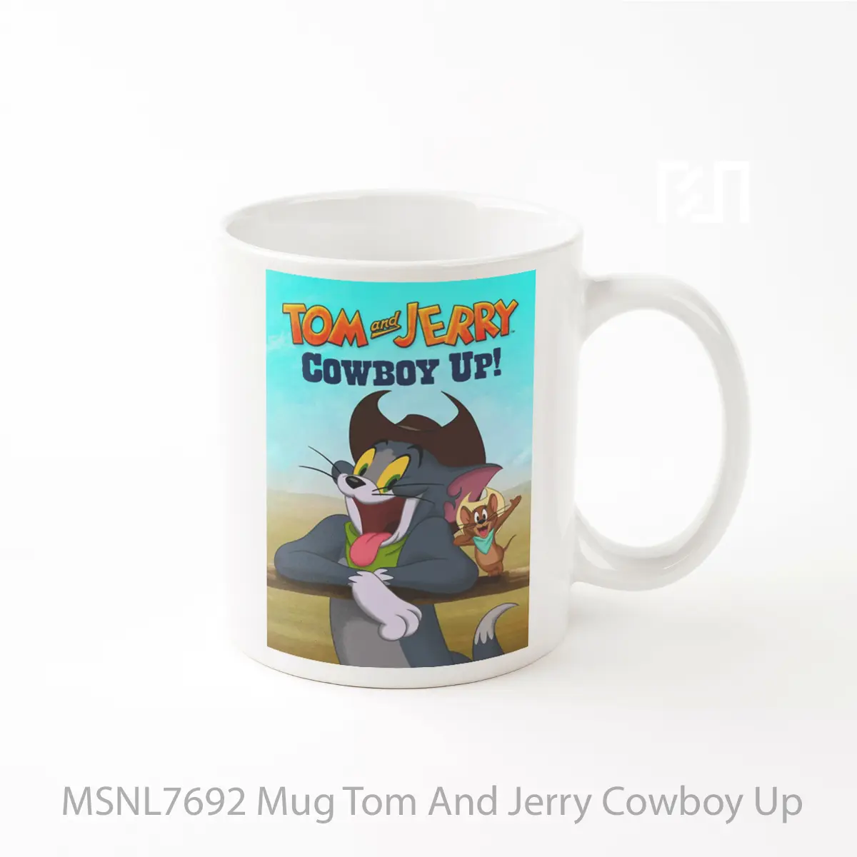 Mug Tom And Jerry Cowboy Up Gelas Keramik Tema Film MSNL7692