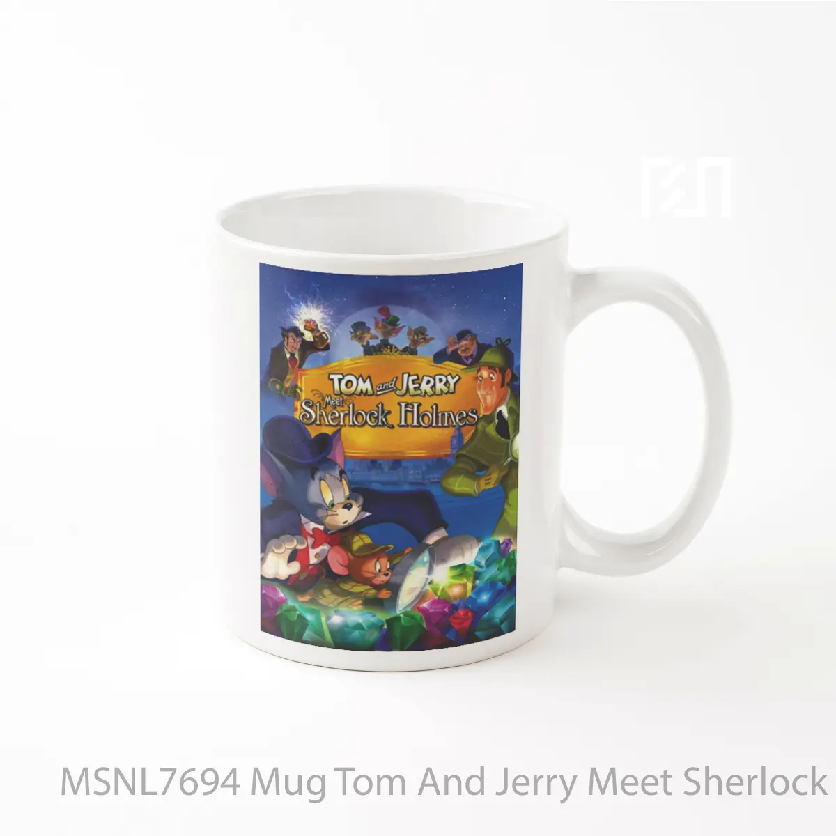 Mug Tom And Jerry Meet Sherlock Holmes Gelas Keramik Tema Film MSNL7694
