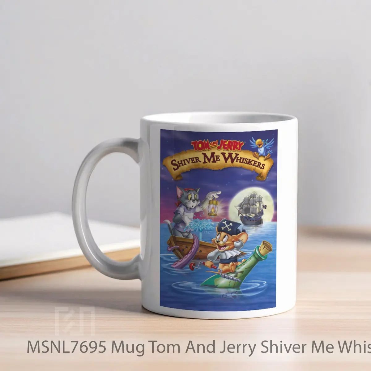 Mug Tom And Jerry Shiver Me Whiskers Gelas Keramik Tema Film MSNL7695 - Tampak Kiri