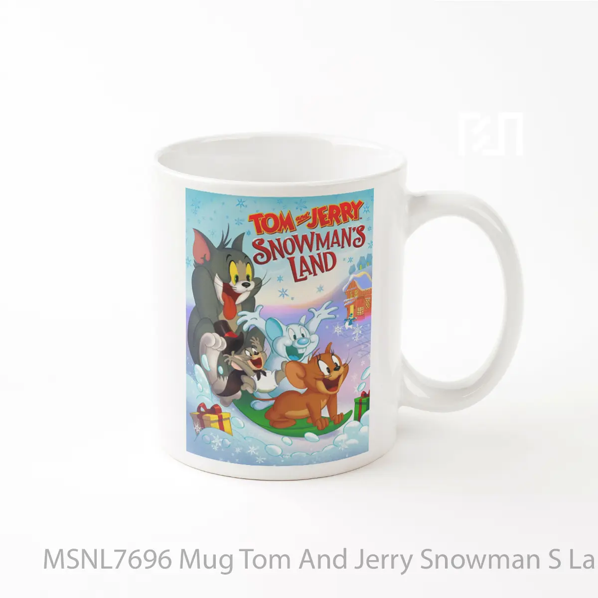 Mug Tom And Jerry Snowman S Land Gelas Keramik Tema Film MSNL7696