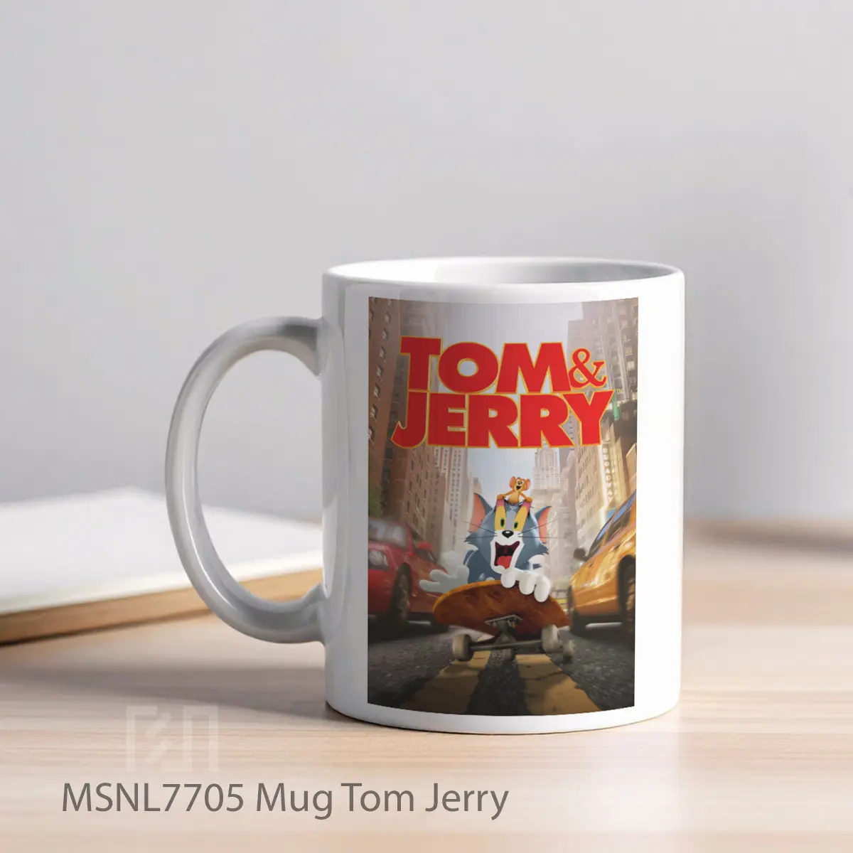 Mug Tom Jerry Gelas Keramik Tema Film MSNL7705 - Tampak Kiri