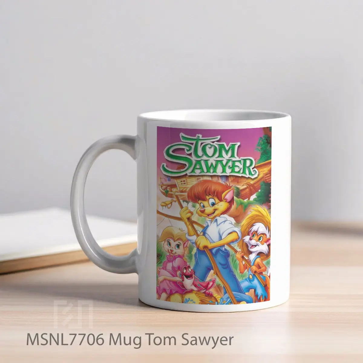 Mug Tom Sawyer Gelas Keramik Tema Film MSNL7706 - Tampak Kiri