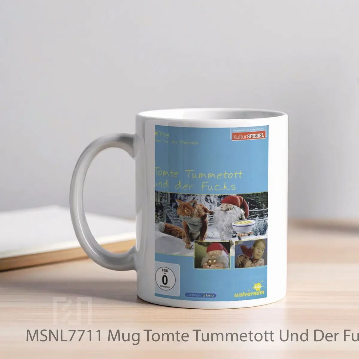 Mug Tomte Tummetott Und Der Fuchs Gelas Keramik Tema Film MSNL7711 - Tampak Kiri