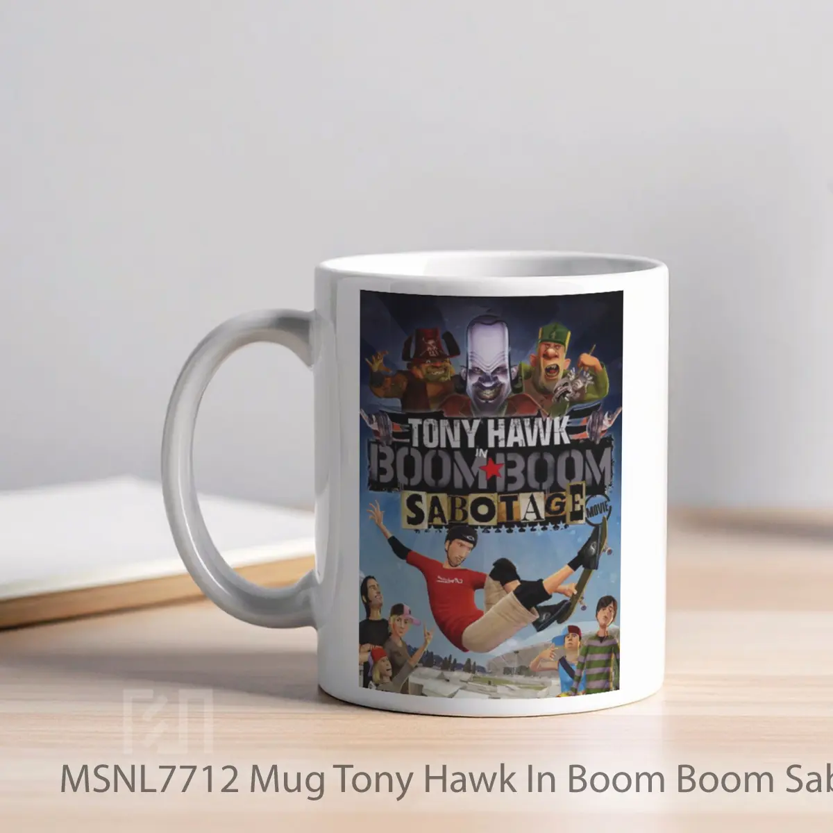 Mug Tony Hawk In Boom Boom Sabotage Gelas Keramik Tema Film MSNL7712 - Tampak Kiri