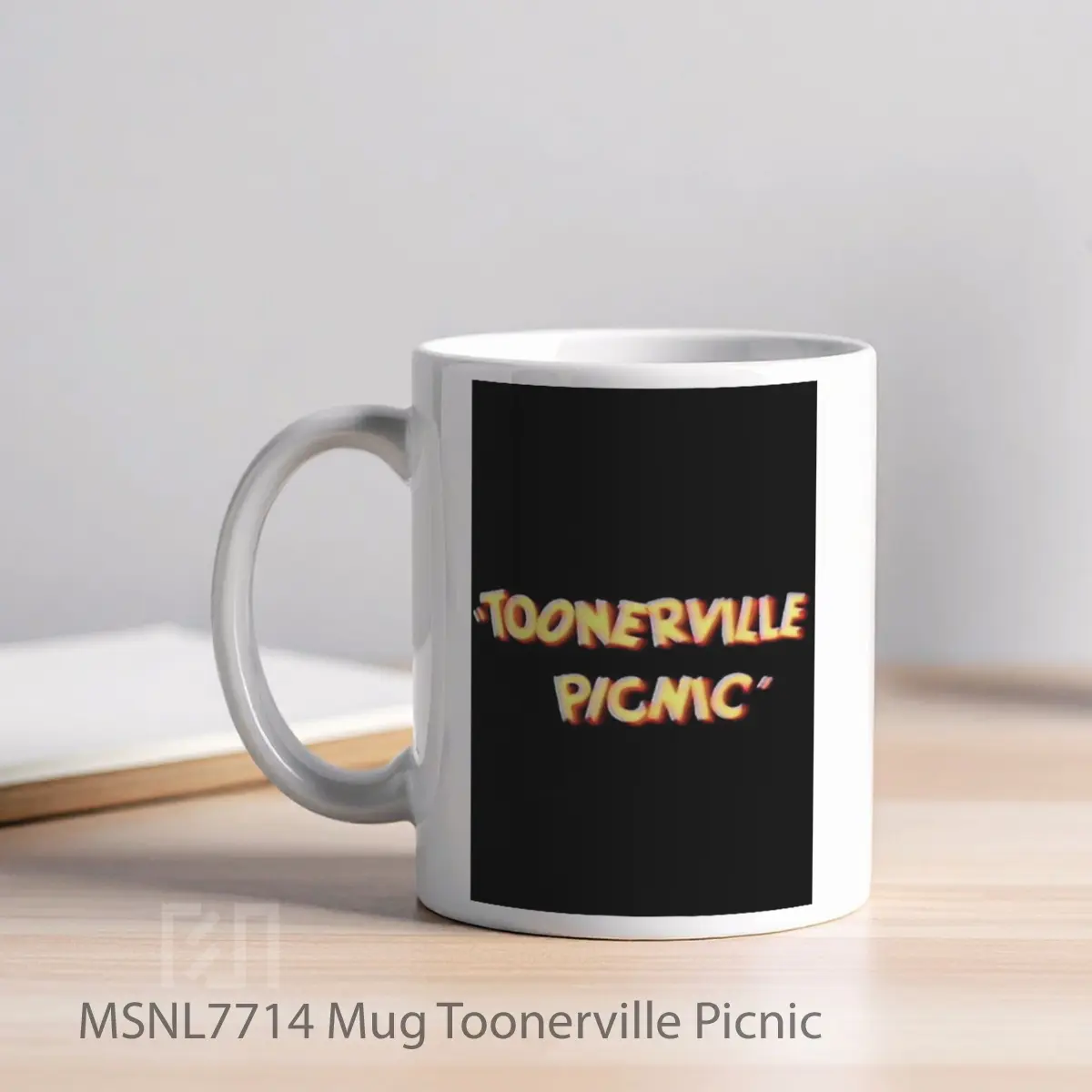 Mug Toonerville Picnic Gelas Keramik Tema Film MSNL7714 - Tampak Kiri